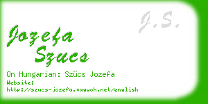 jozefa szucs business card