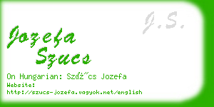 jozefa szucs business card